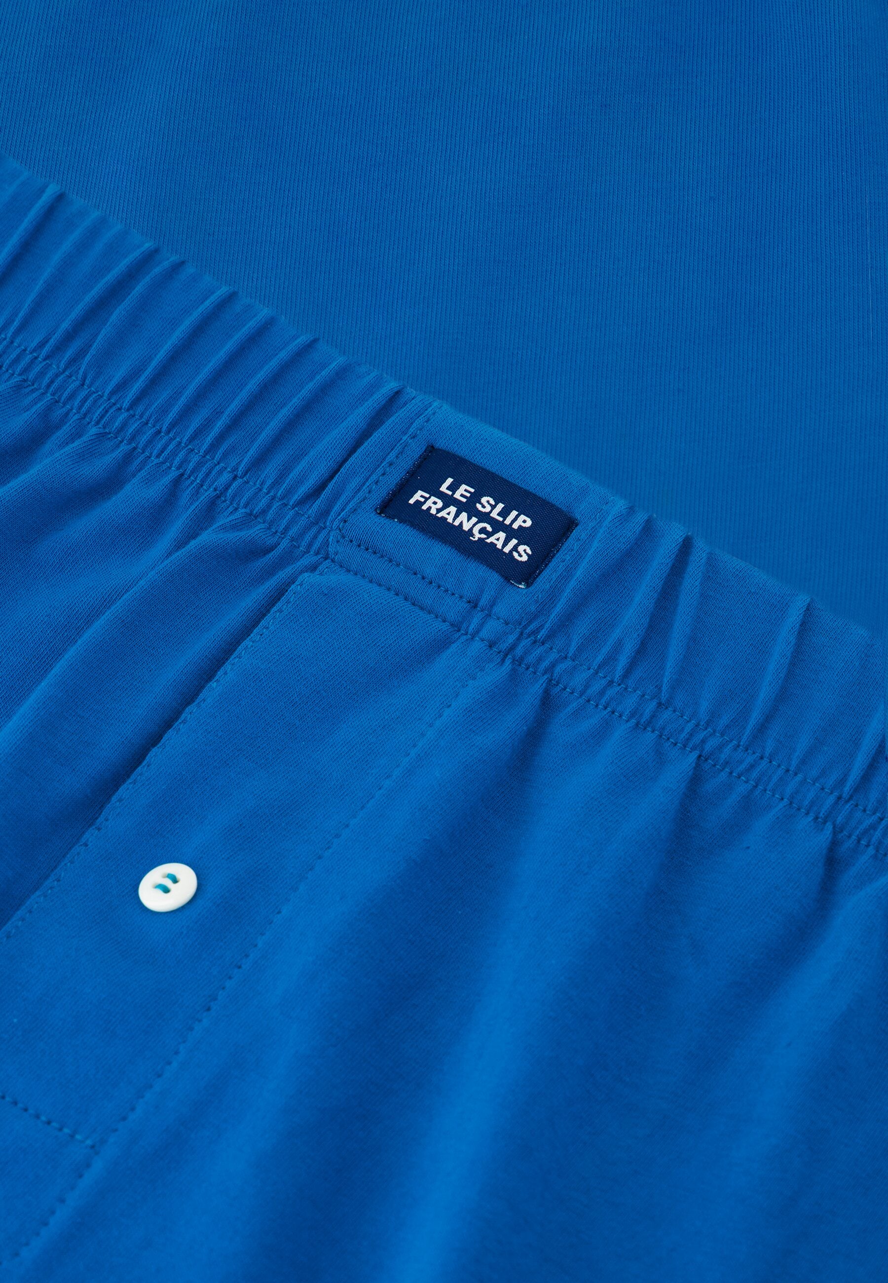 Caleçon bleu turquoise en jersey de coton - Fredo Bleu Turquoise