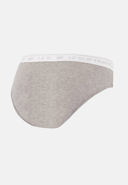 Culotte taille haute grise en coton - Rieuse Gris Chine