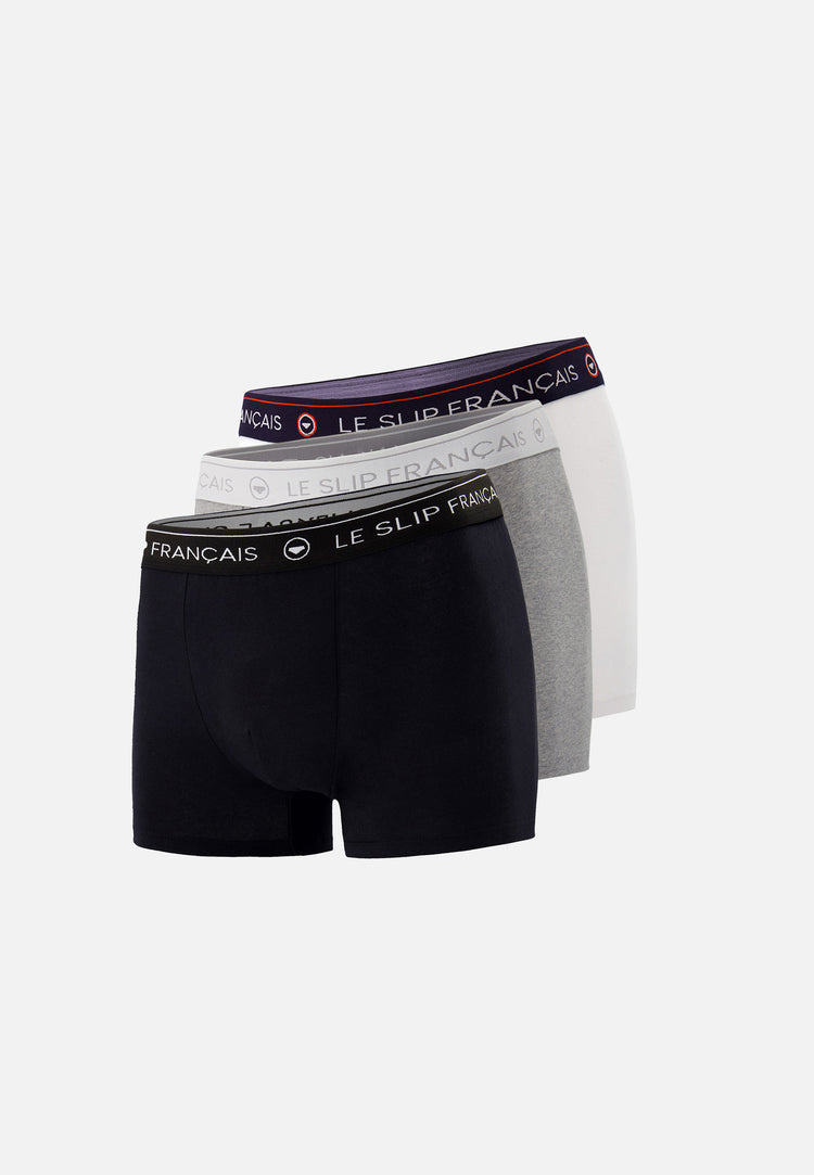 Redoutable Boxer Pack Black White Gray - Le Slip Français - 1