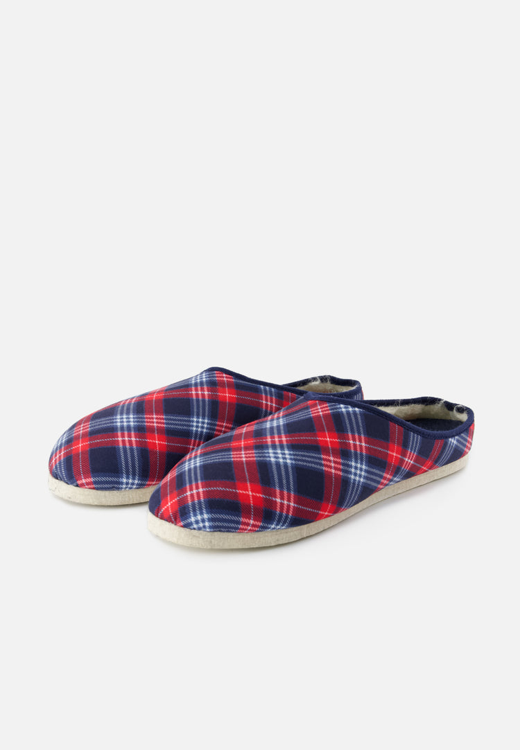 Chaussons d'intérieur - Pantoufles Tartan Bleu Blanc Rouge - Le Slip Français - 3
