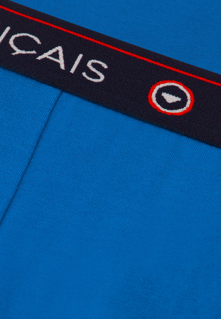Long turquoise blue cotton boxer shorts - Redoutable Long Turquoise Blue - Le Slip Français - 6