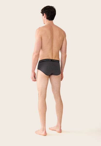 Lot de 3 slips en coton - Slips nuances de gris