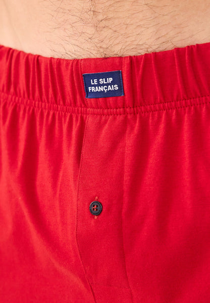 Caleçon rouge en jersey de coton - Fredo Rouge