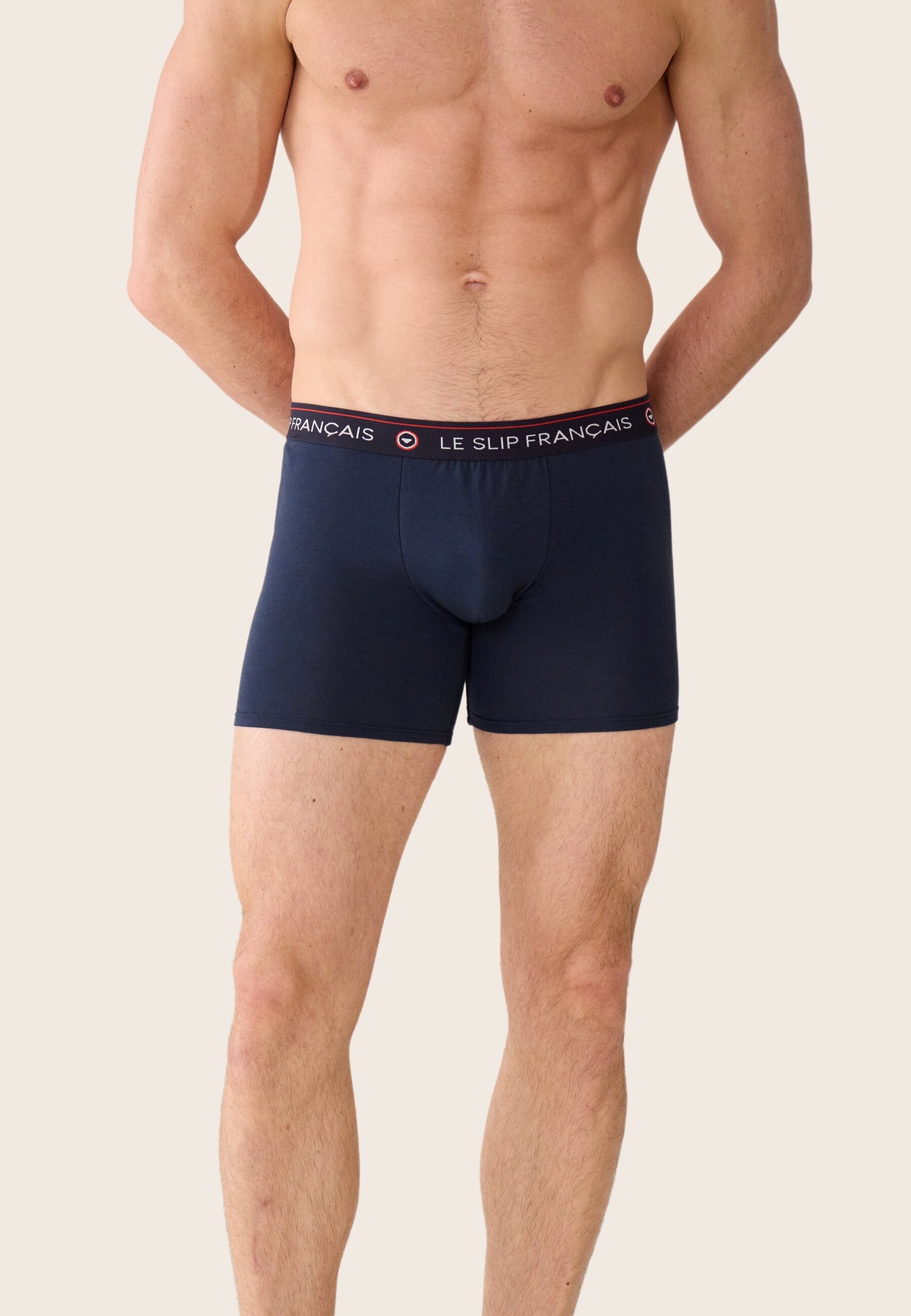 Lot de 7 boxers longs en coton - Boxers Longs Marine