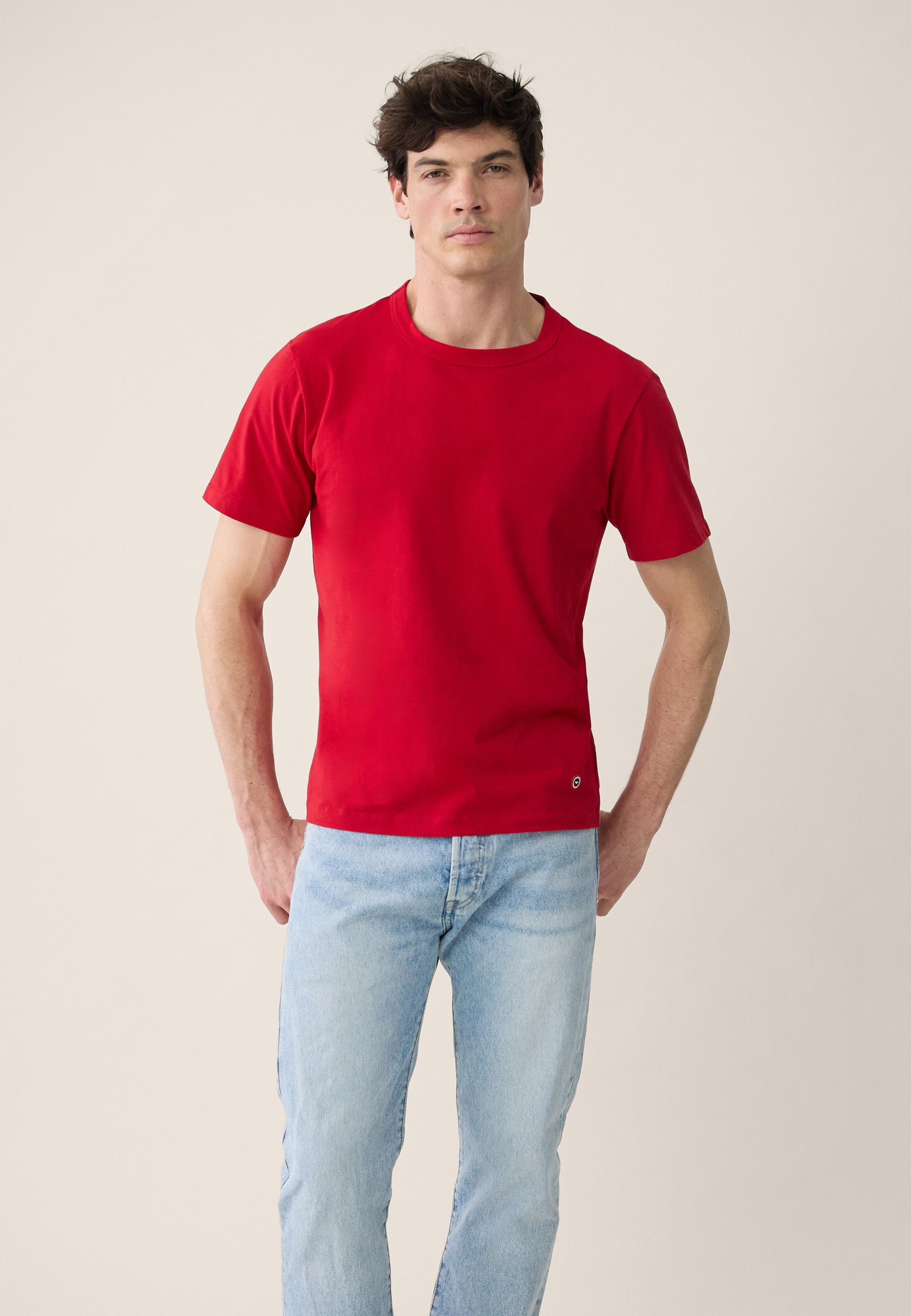 T-shirt homme rouge à manches courtes en coton - Formidable Rouge Cerise