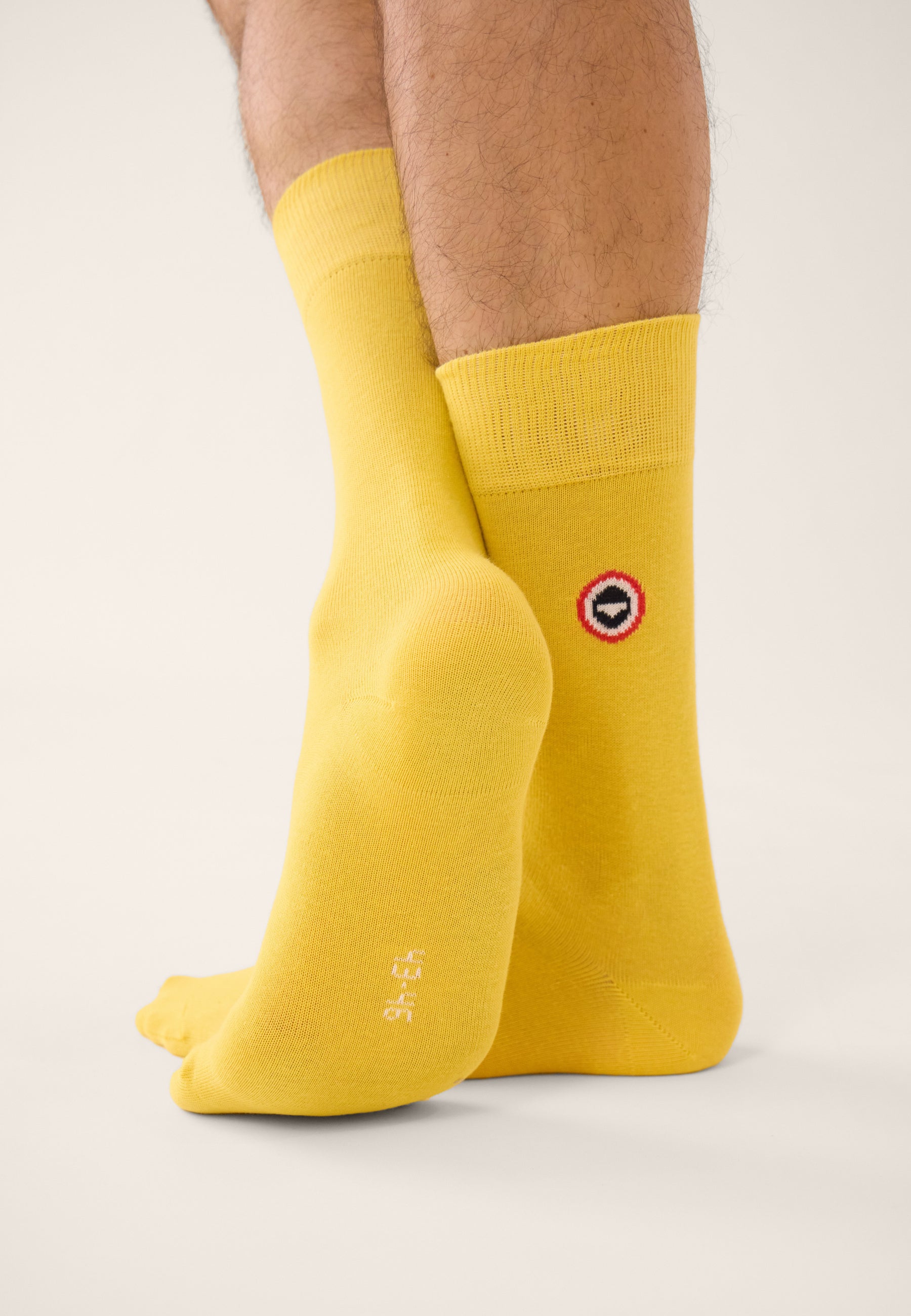 Chaussettes mi-hautes unies jaune - Robuste Jaune Citron