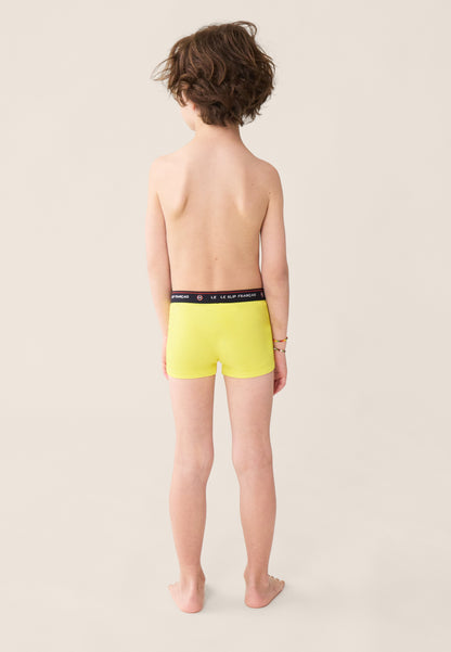 Boxer enfant jaune tournesol en coton - Petit Joseph Tournesol