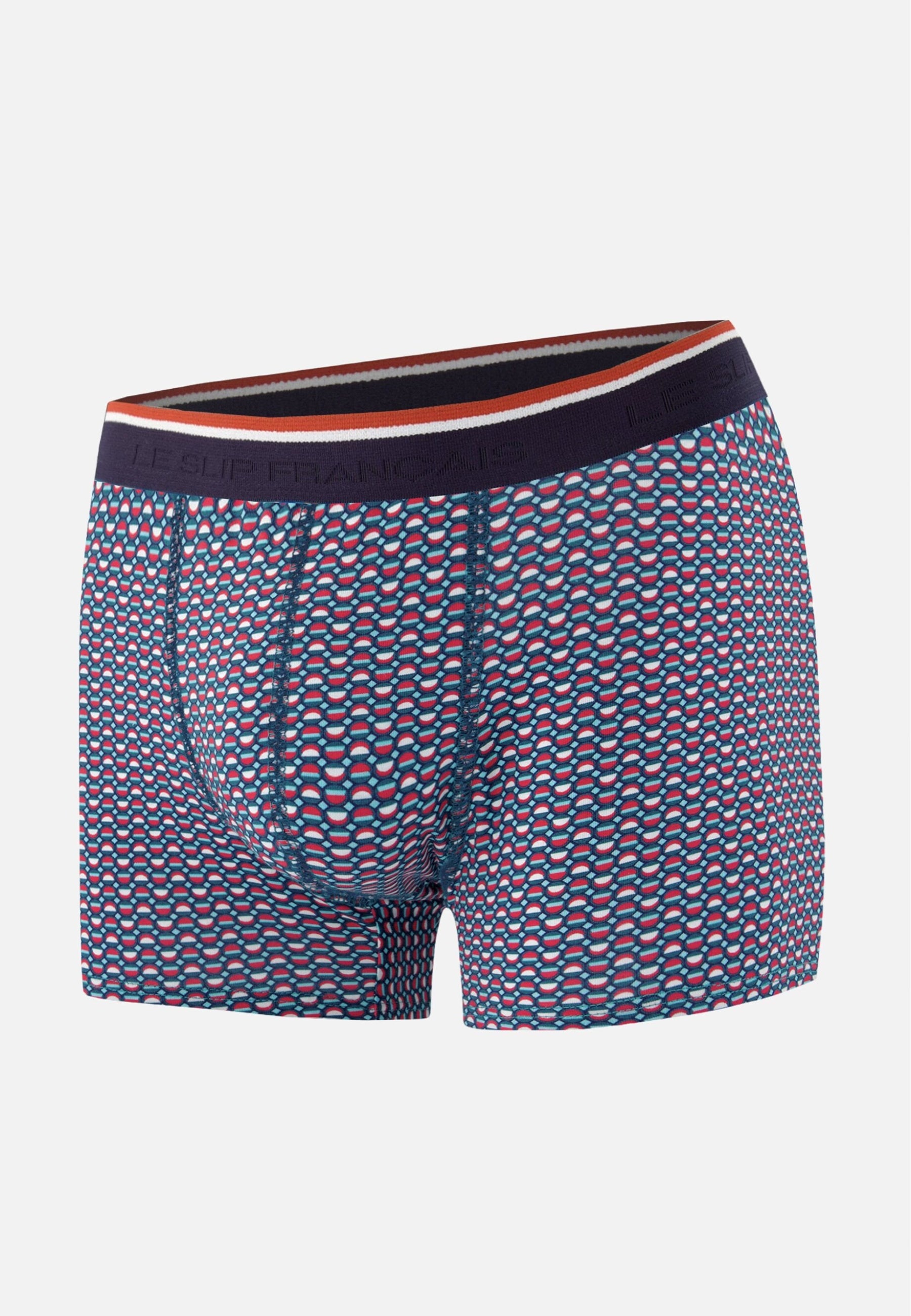Boxer vert à motif cercle en coton - Marius Cercle Vert D'Eau