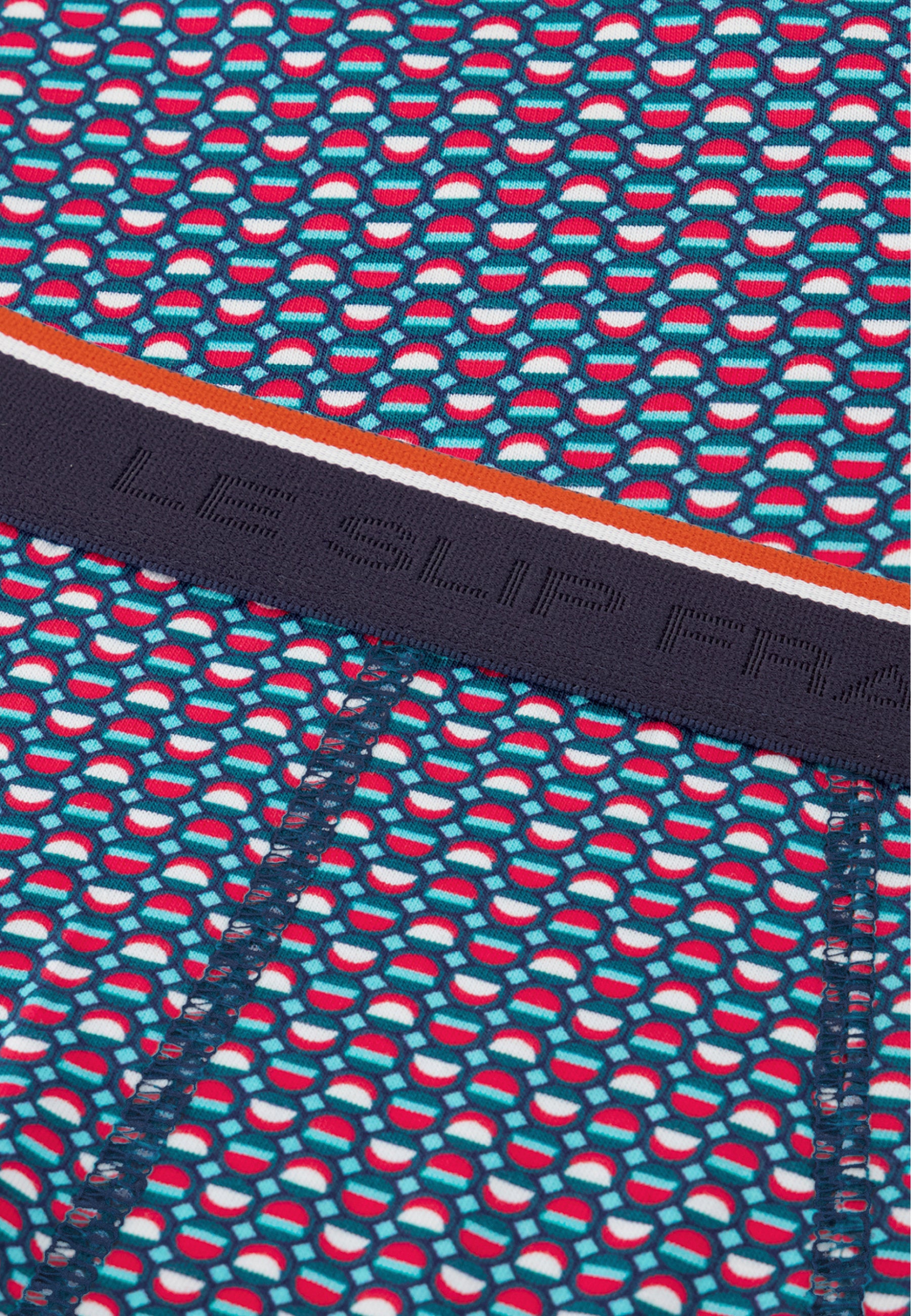 Boxer vert à motif cercle en coton - Marius Cercle Vert D'Eau