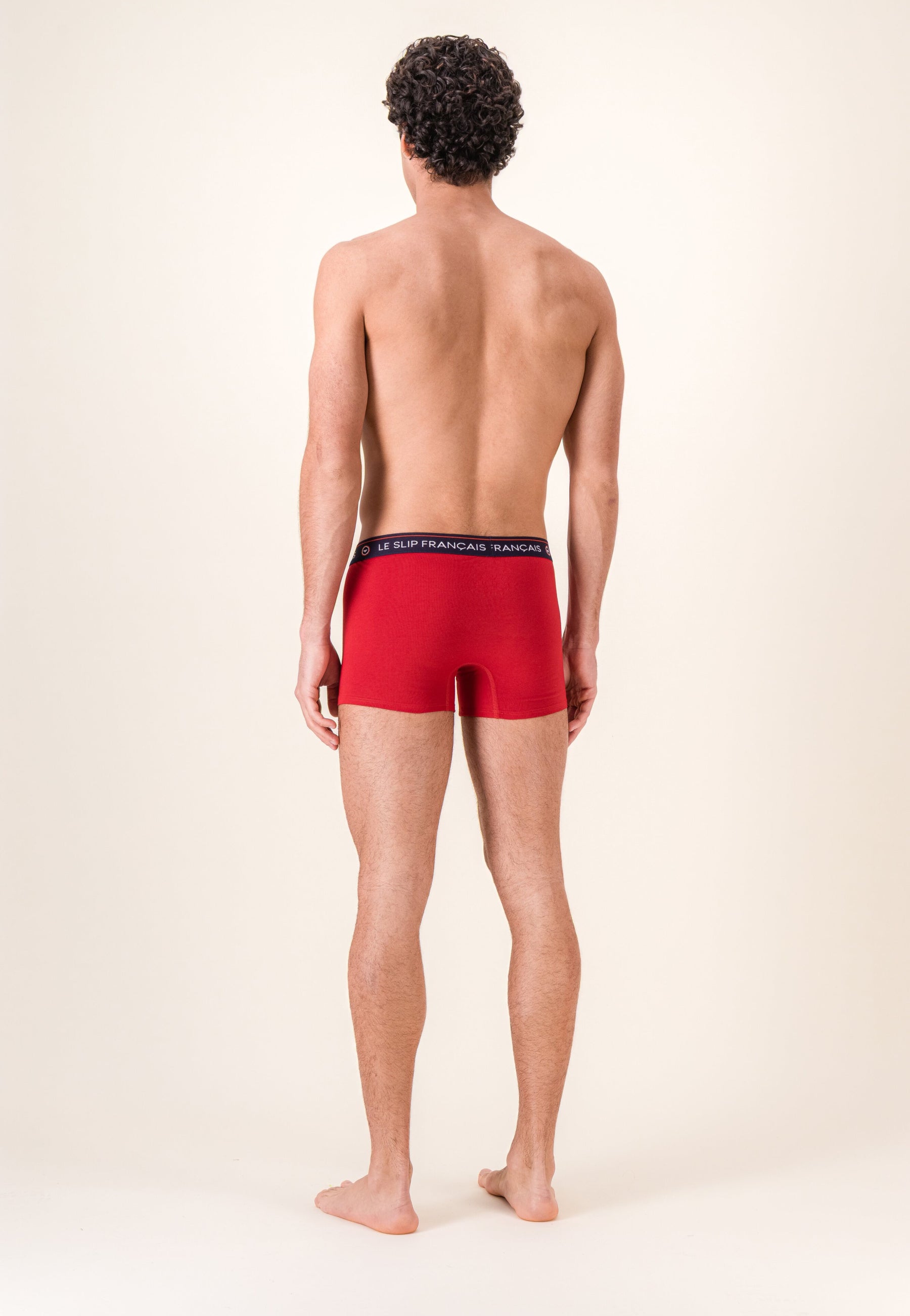 Boxer rouge en coton - Redoutable Rouge Cerise Brodé Tir Au But