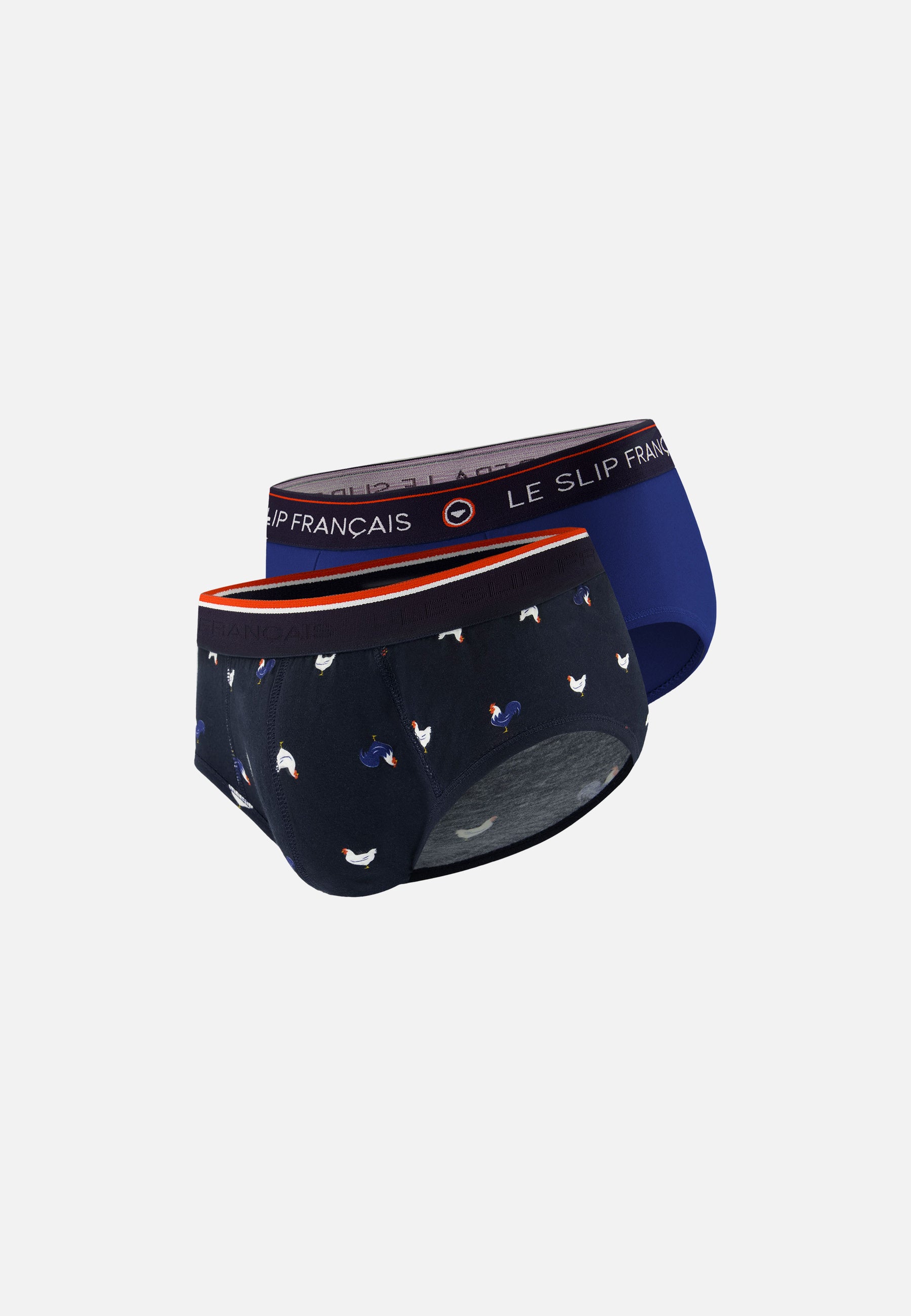 Lot de 2 slips en coton - Slips Coq Marine Indigo
