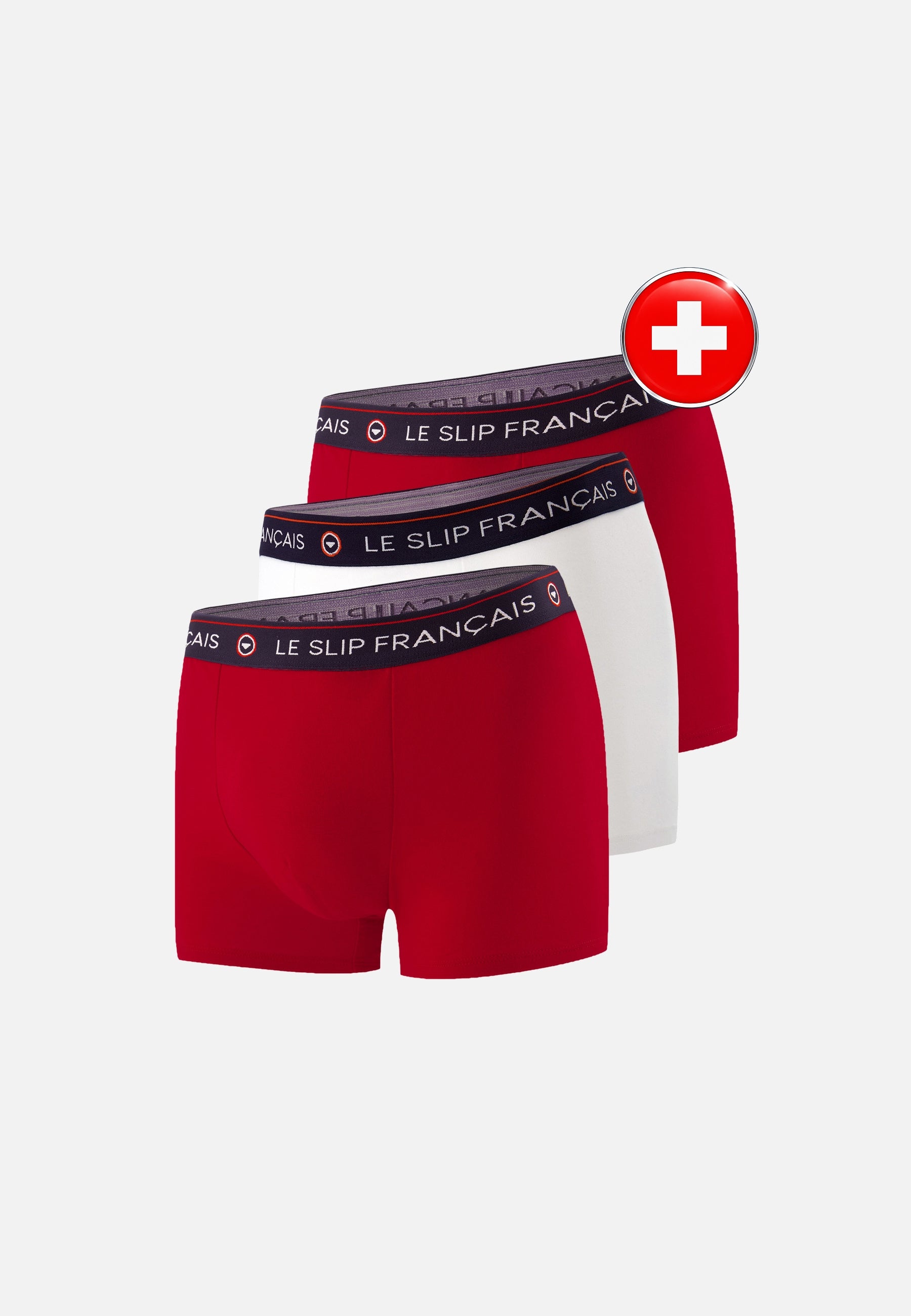 Lot de 3 boxers en coton - Pack Supporter Suisse