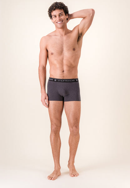 Boxer gris en coton - Redoutable Gris Anthracite