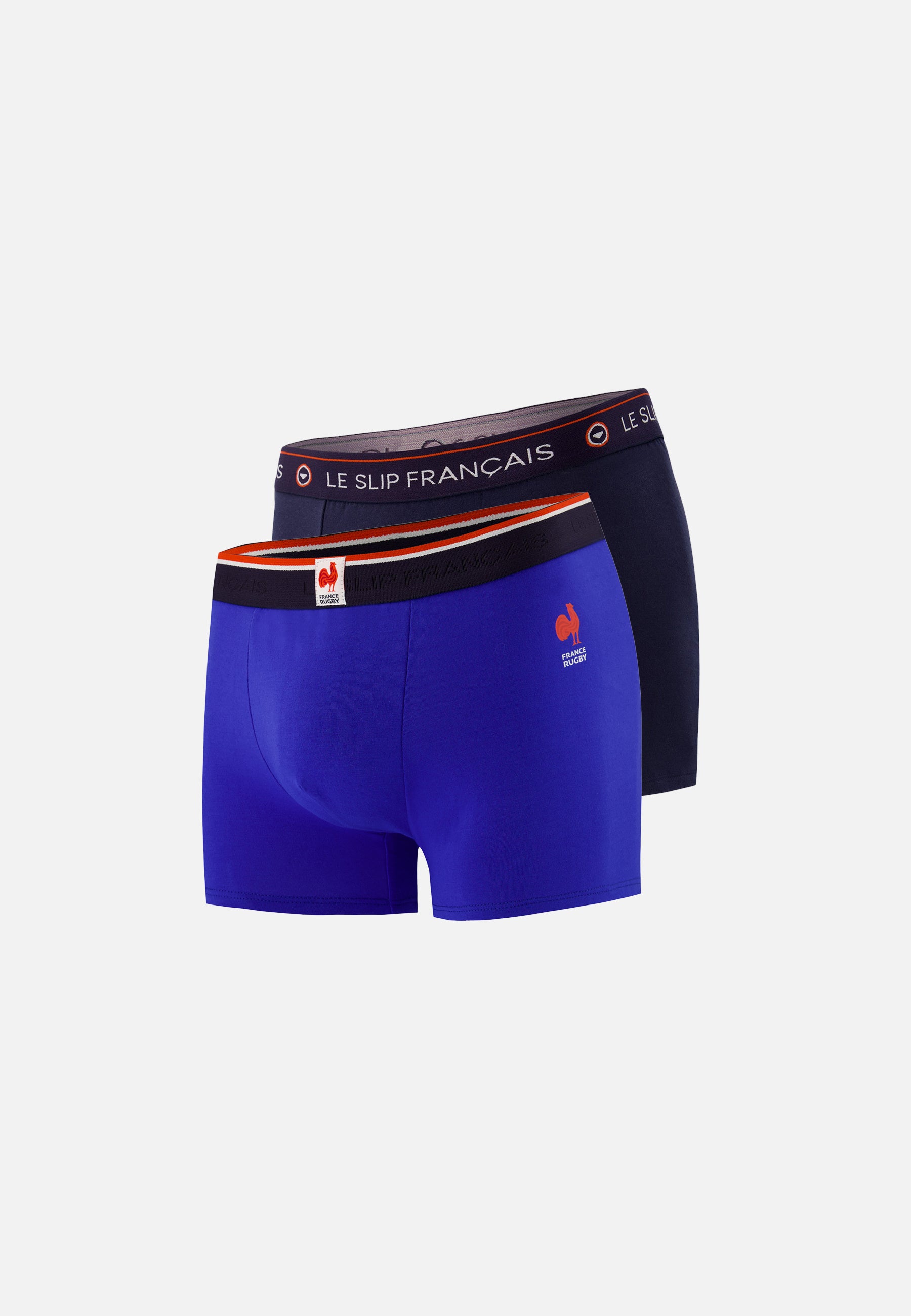 Lot de 2 boxers en coton - Redoutable Marine Indigo France Rugby