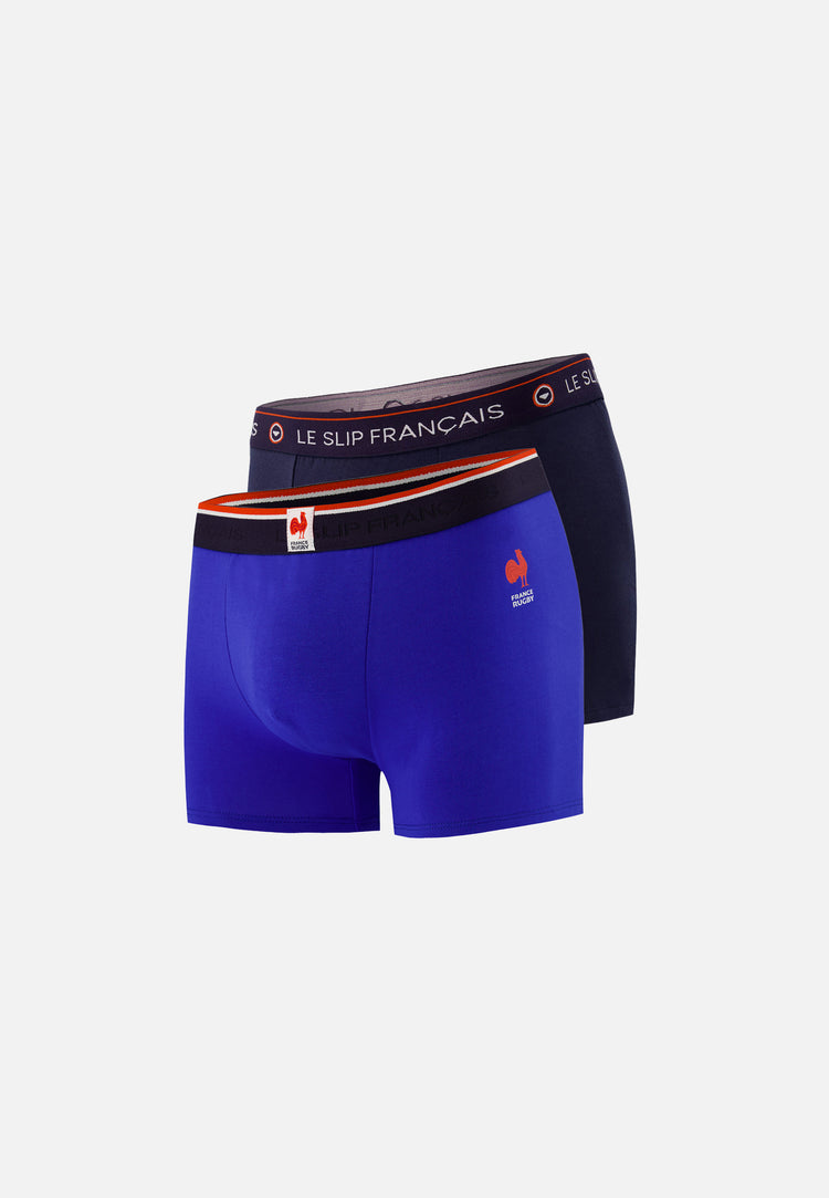Lot de 2 boxers en coton - Redoutable Marine Indigo France Rugby - Le Slip Français - 1