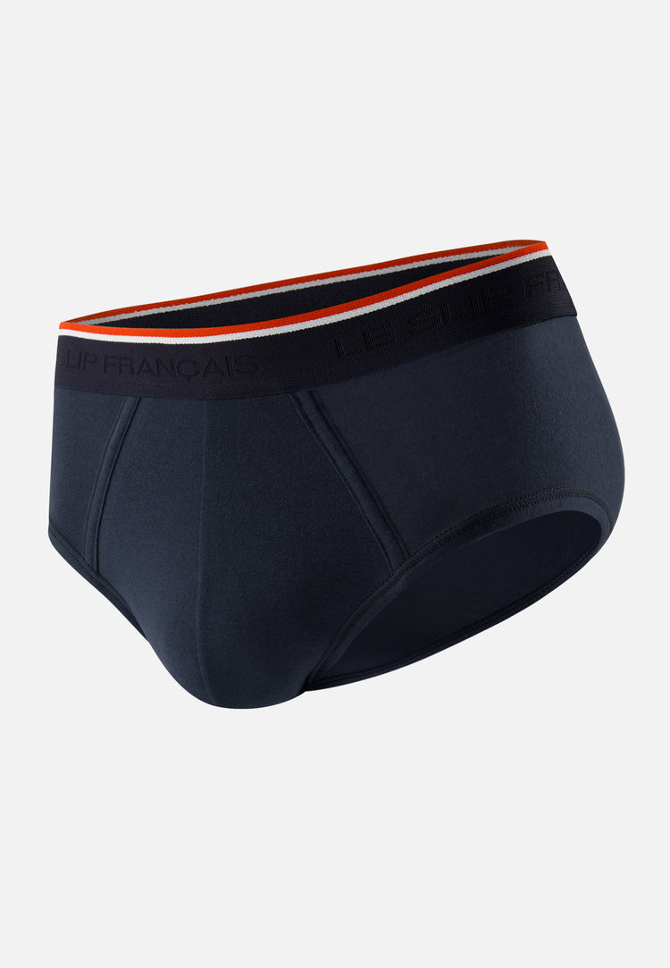 Slip échancré en coton - Jeff  Bleu Marine - Le Slip Français - 3