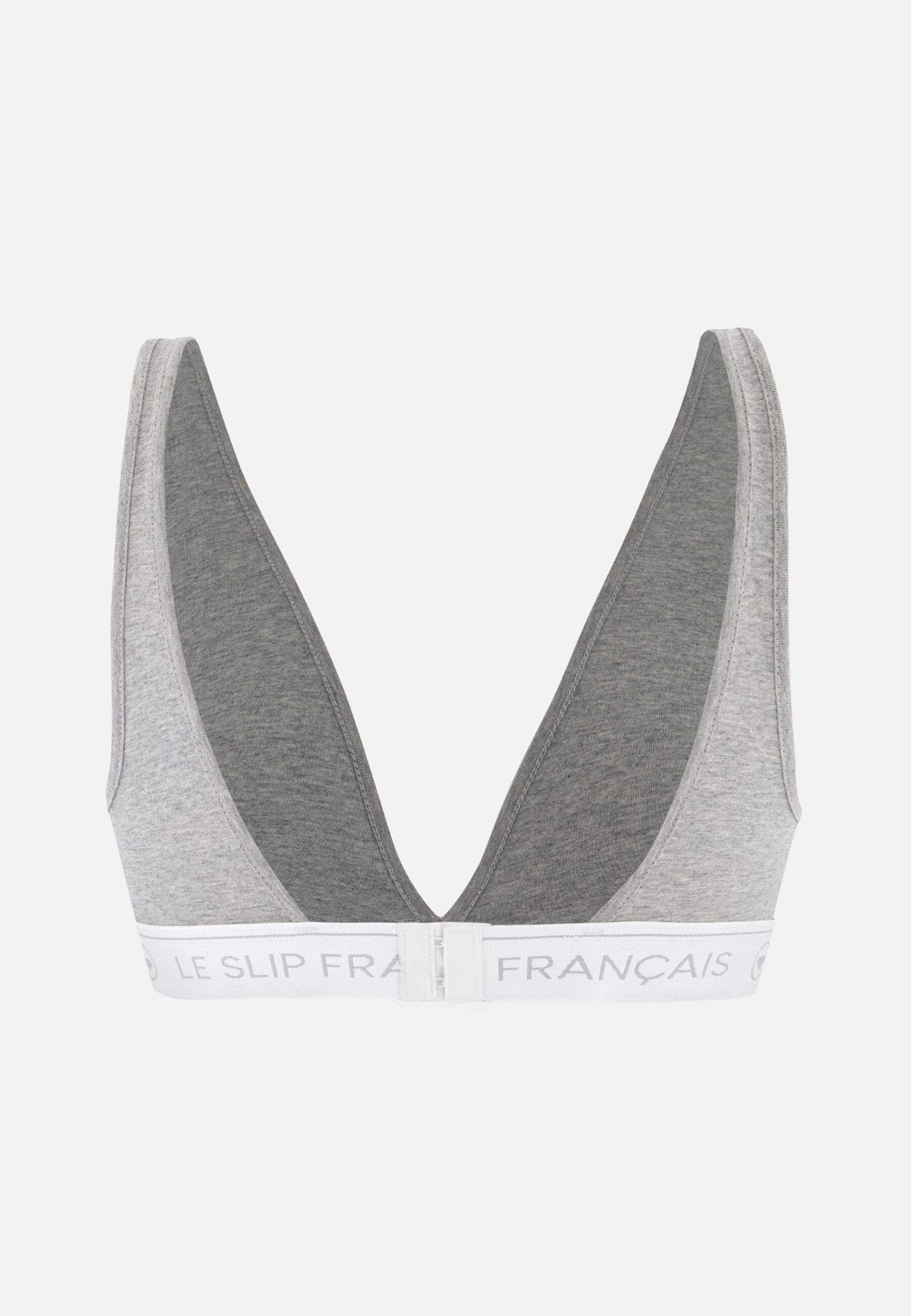 Soutien-gorge triangle sans armature gris chiné en coton - Séduisante Gris Chiné