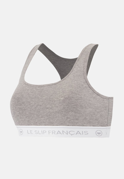 Women's gray cotton bra - Tapageuse Grise