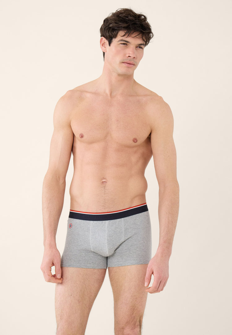 Marius Duo Navy Grey Heather Boxer Pack - Le Slip Français - 2