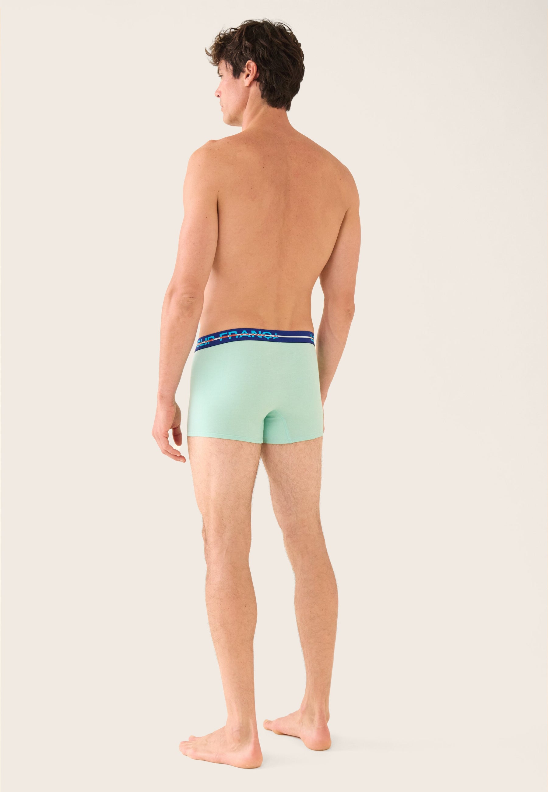 Boxer vert en coton - Redoutable Vert Azur