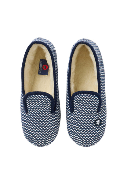 Chaussons d'intérieur en laine - Pantoufles Chevron Tricolore