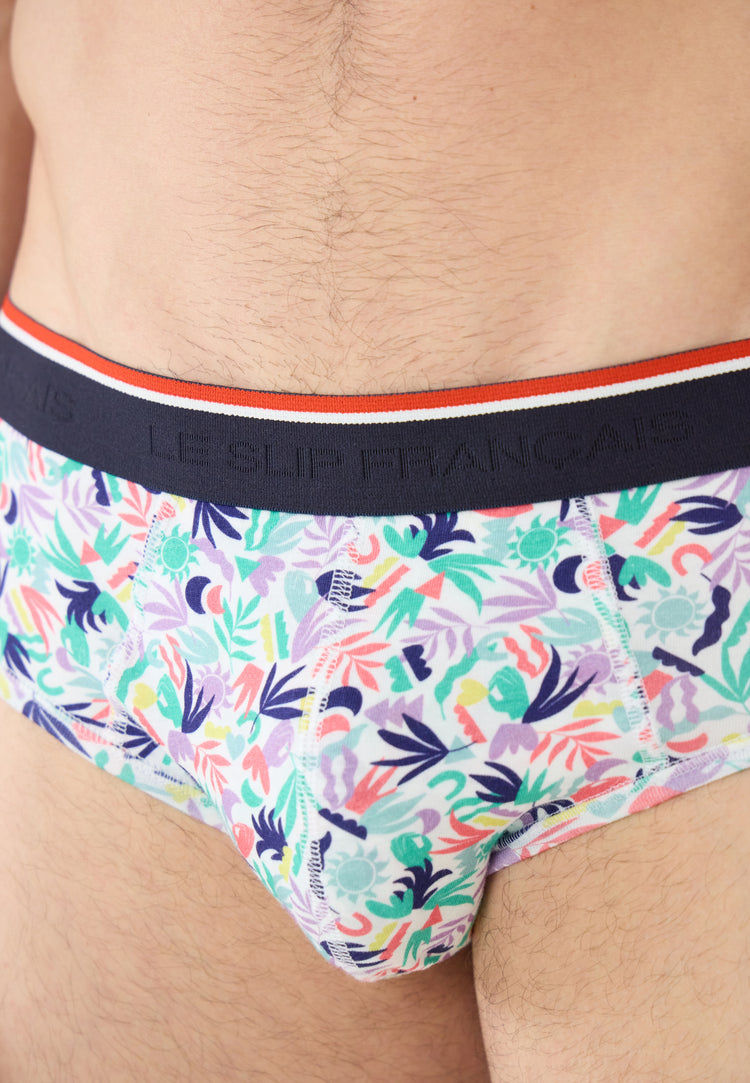 Pack Trio Briefs Terrible Marine Neon Pink Intrepid Little Jungle - Le Slip Français - 8