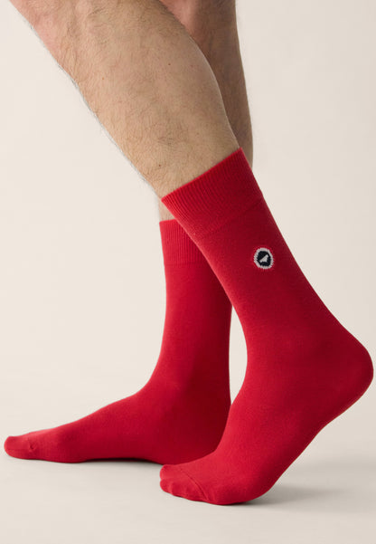 Lot de 10 chaussettes mi-hautes en coton - Chaussettes Gris Anthracite Noir Gris Clair Blanc Marine Acier Rouge Cerise Rayures