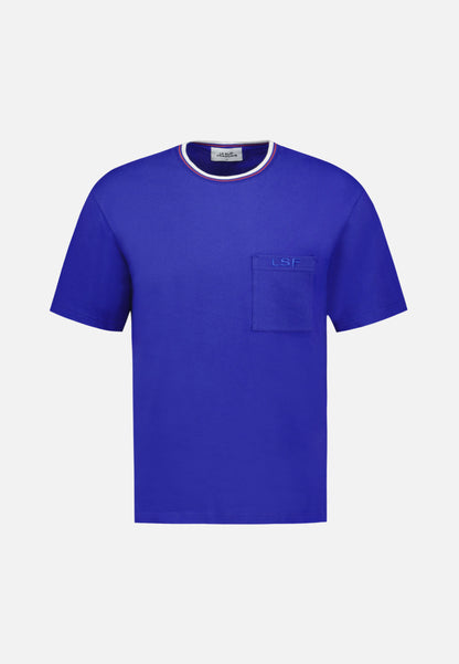 T-shirt en piqué en coton - Noa Bleu Éblouissant