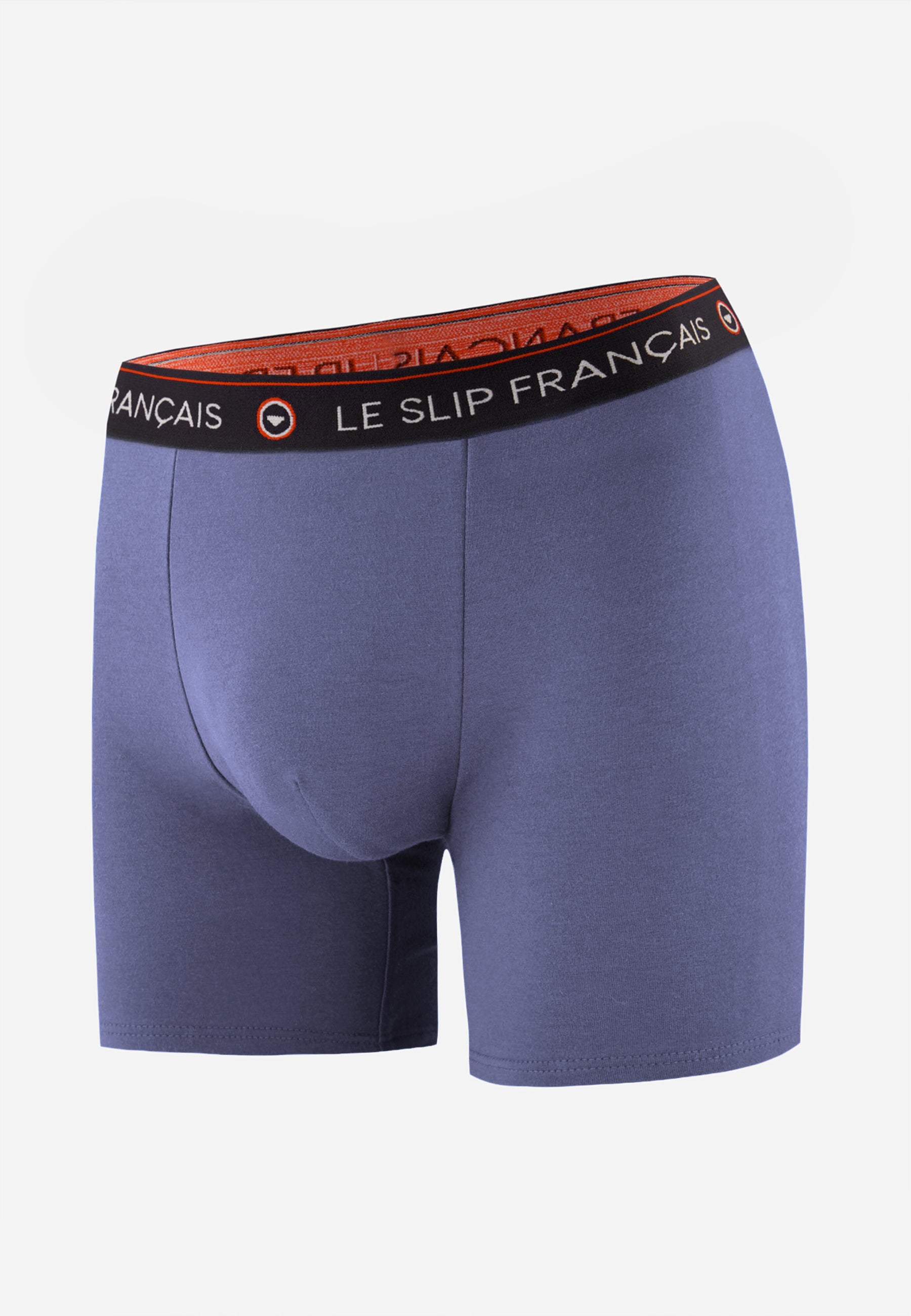 Boxer long bleu en coton - Redoutable Long Bleu Jean