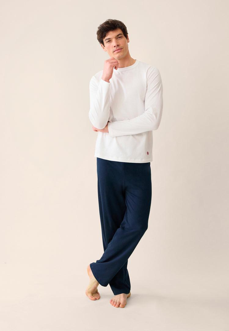 Superb Indomitable White Navy Pajama Pack - Le Slip Français - 1