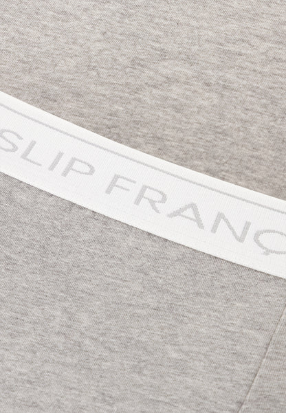 Long grey cotton boxer shorts - Redoutable Long Grey Heather