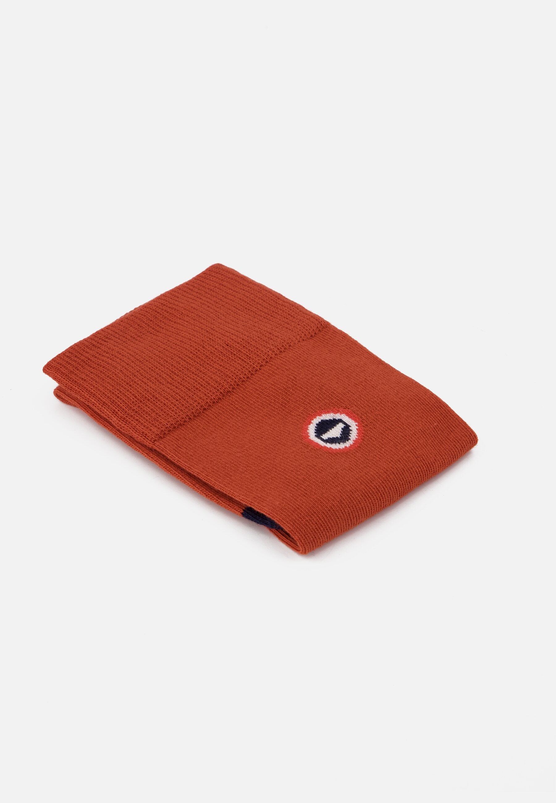 Chaussettes mi-hautes rouge en coton - Robuste Rouge Brique Marine