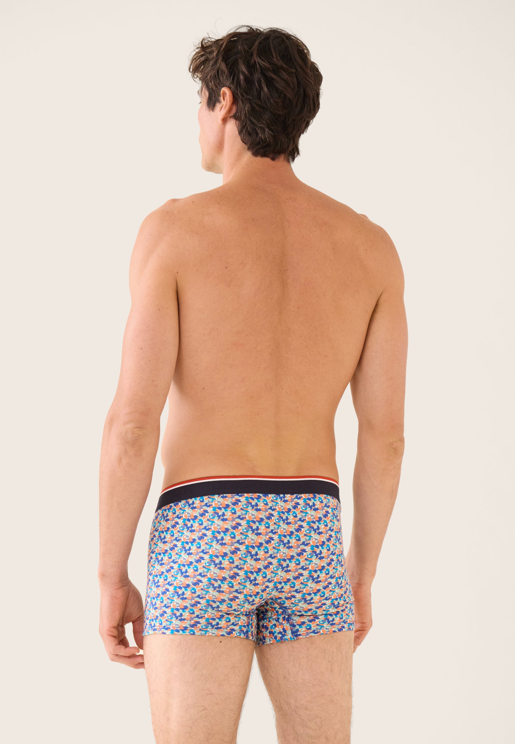 Boxer bleu à motif confetti en coton - Marius Confetti Bleu Nautique