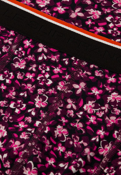 Boxer à fleurs prune en coton - Marius Hibiscus Prune