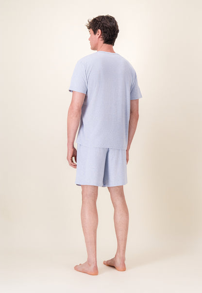 T-shirt à manches courtes bleu en coton - Formidable Bleu Ciel Chine