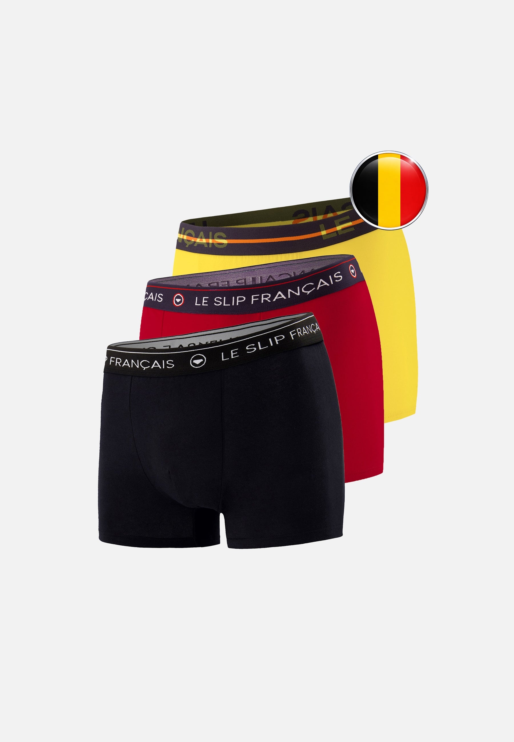 Lot de 3 boxers en coton - Pack Supporter Belgique