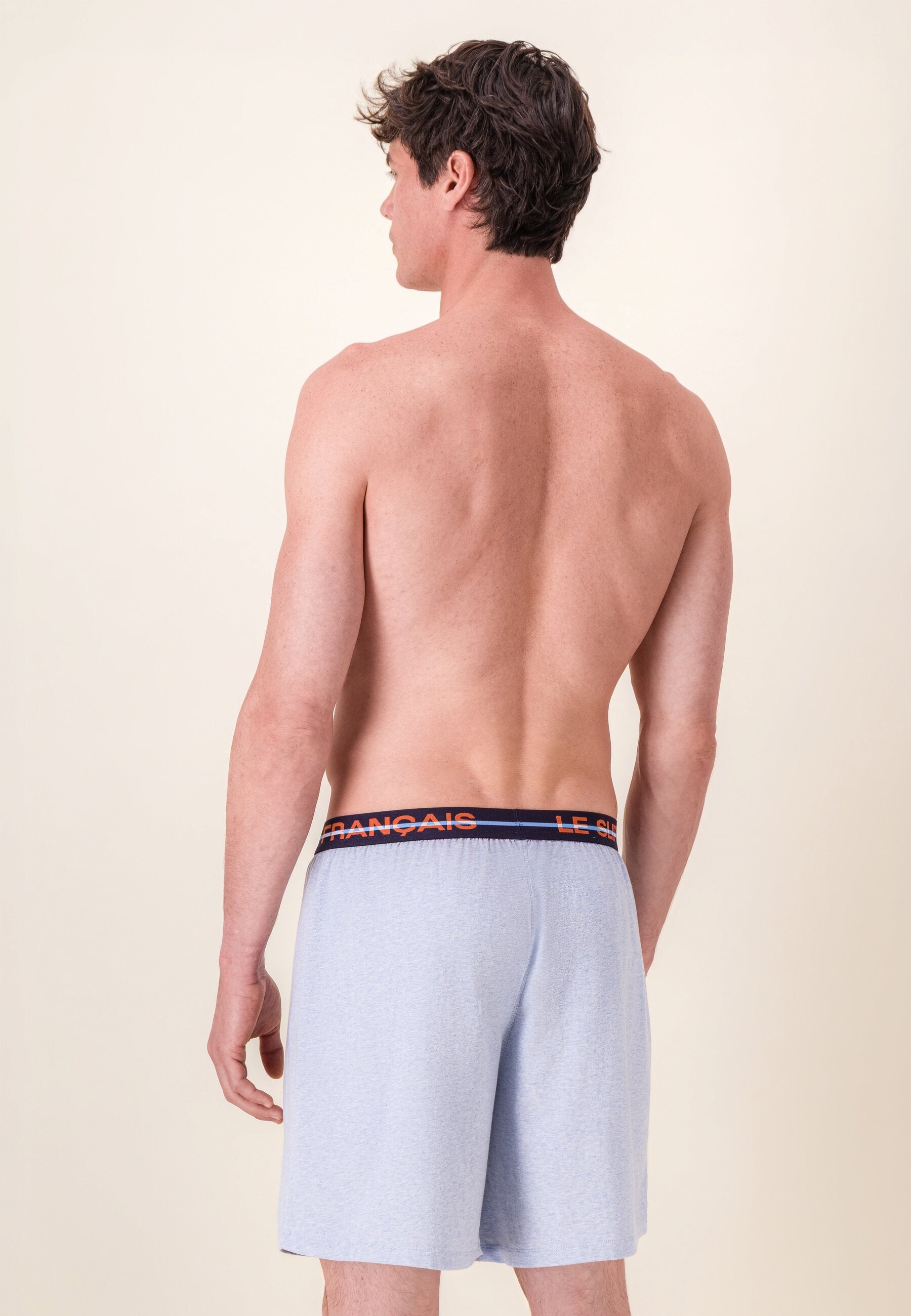 Bas de pyjama court bleu en coton - Invincible Bleu Ciel Chine