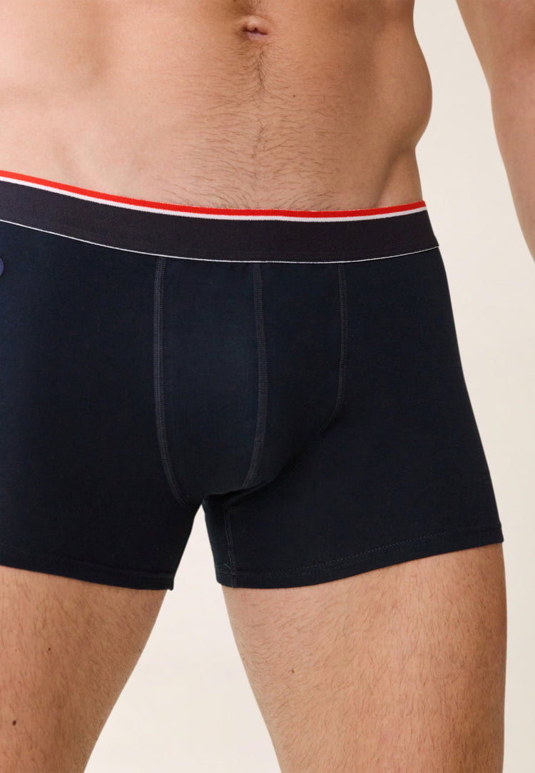 Marius Duo Navy Grey Heather Boxer Pack - Le Slip Français - 5