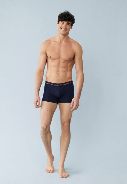 Lot de 2 boxers bleu marine en coton - Boxers Bleu Marine