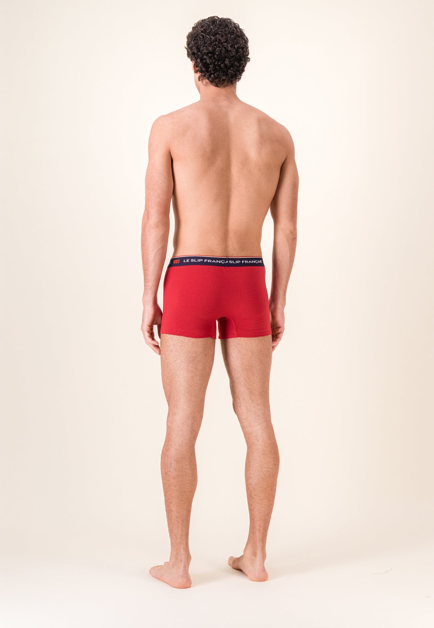 Lot de 3 boxers en coton bio - Boxers Marine Blanc Rouge - Collab 1083