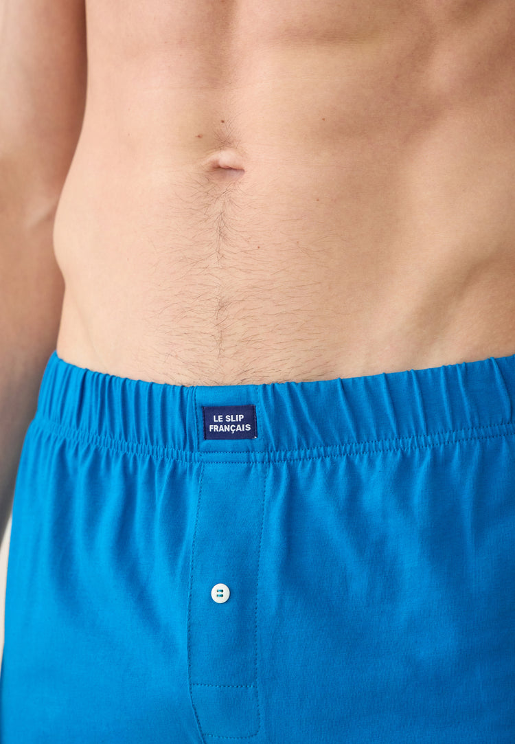Lot de 2 caleçons en coton - Pack Duo Fredo Bleu Turquoise Marine - Le Slip Français - 4