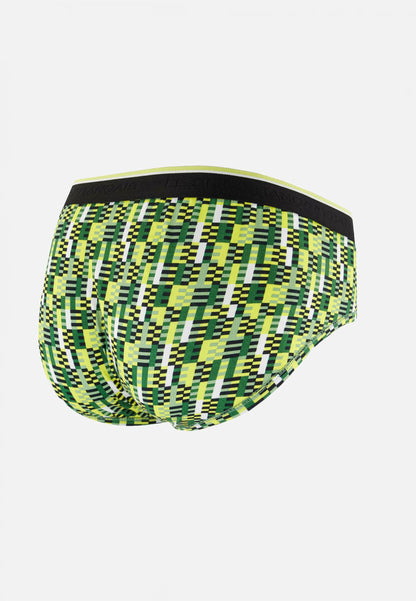 Slip à motif entrelaces jaune anis en coton - Terrible Entrelaces Jaune Anis