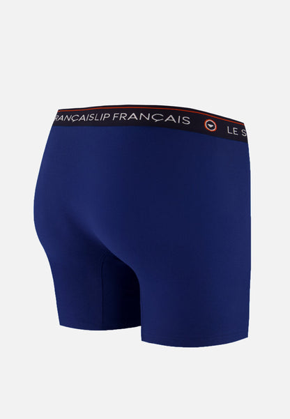 Boxer long indigo en coton - Redoutable Long Indigo