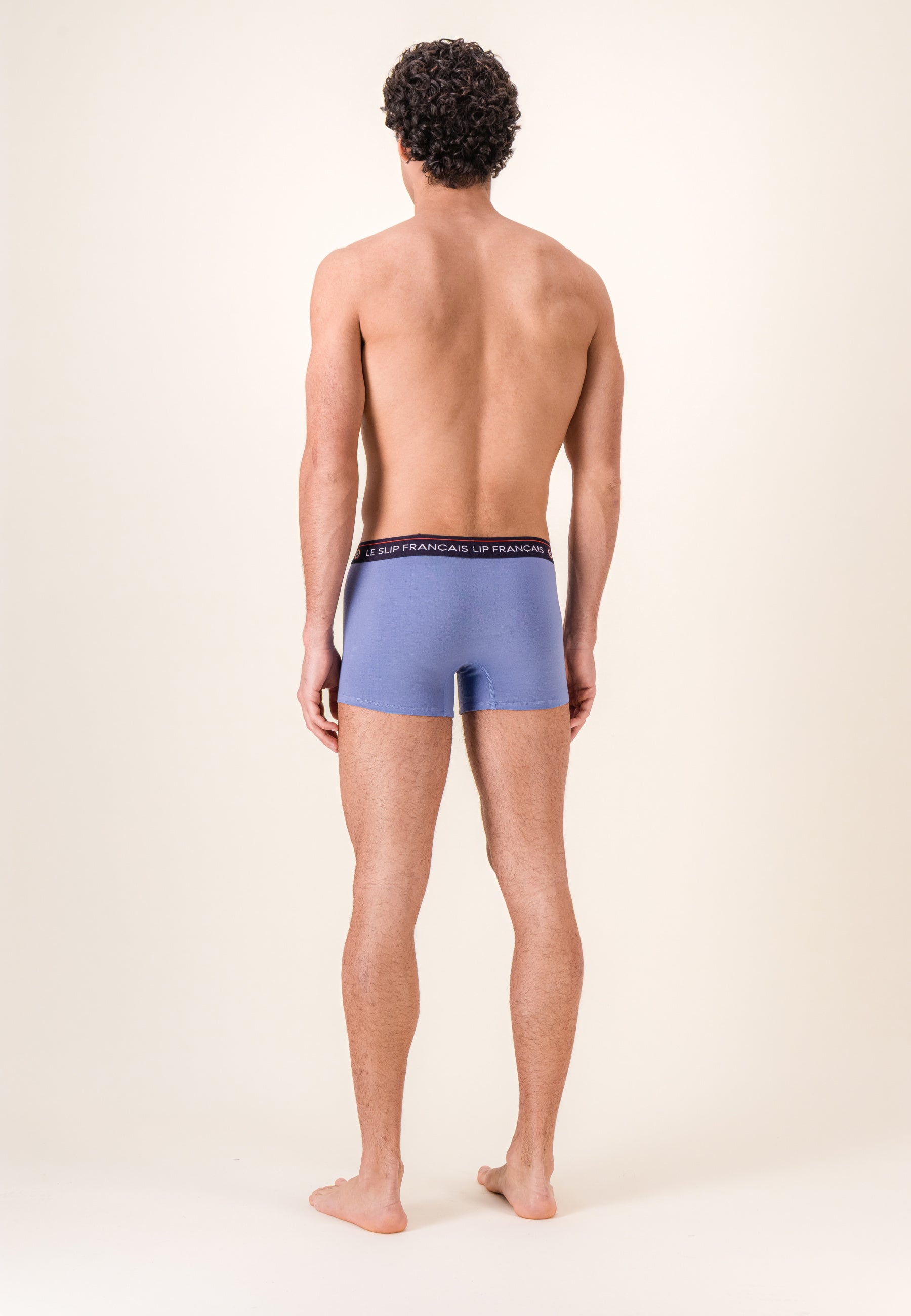 Lot de 3 boxers en coton - Boxers France En Slip Bleu Jean Marine