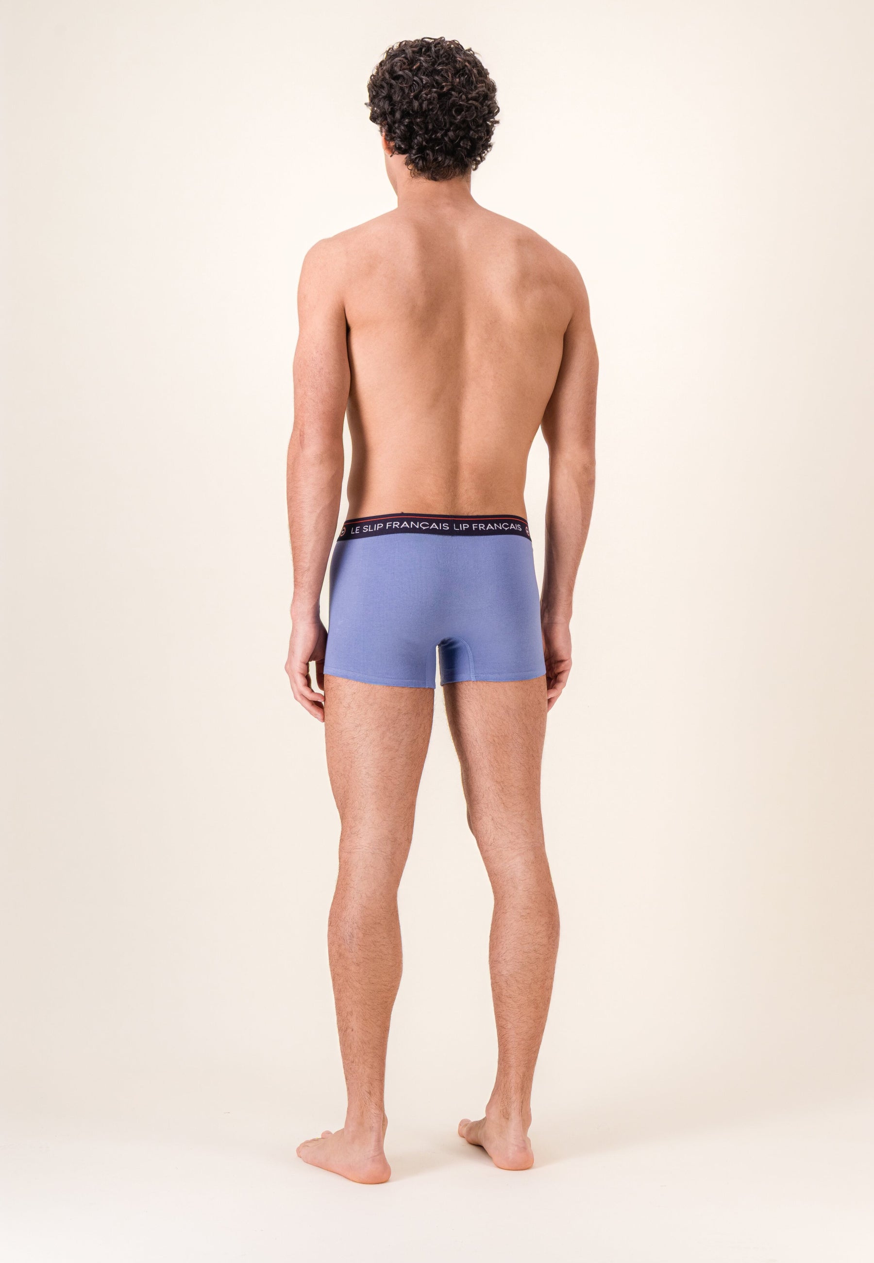 Lot de 3 boxers en coton - Boxers France En Slip Bleu Jean Marine