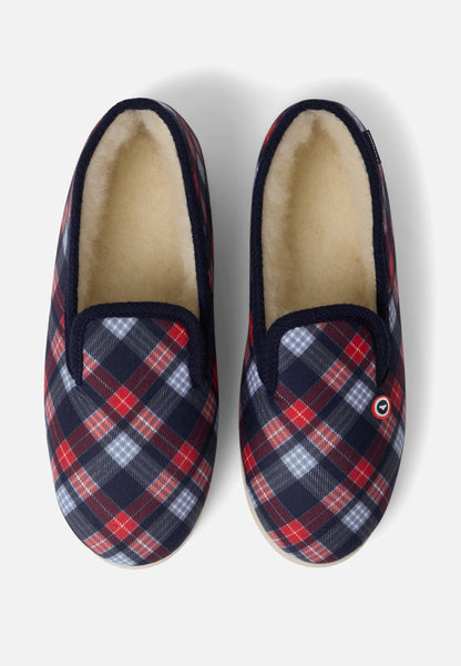 Chaussons d'intérieur en laine - Pantoufles Tartan