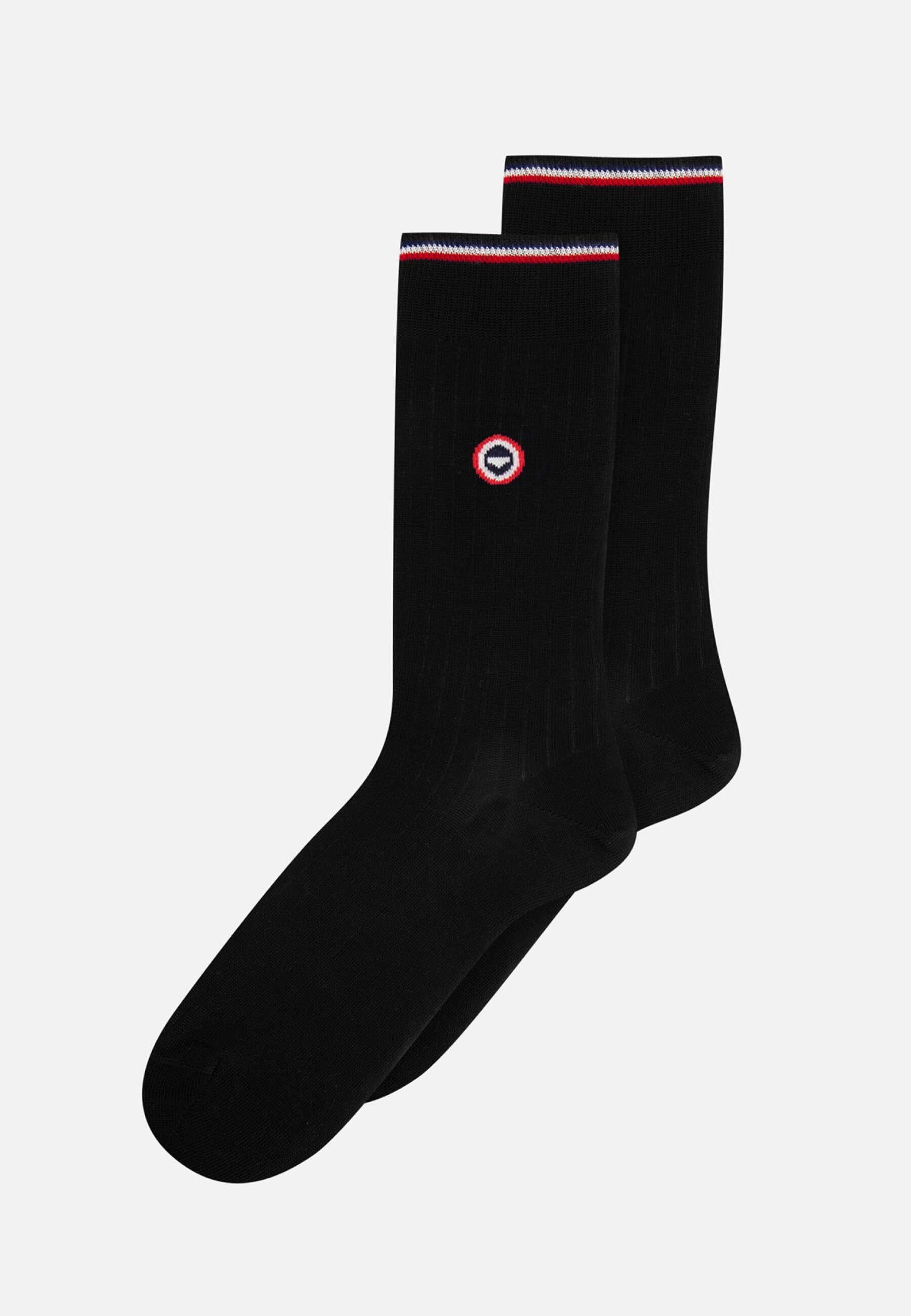Lot de 3 chaussettes noir et bleu marine mi-hautes - Chaussettes Bleu Noir