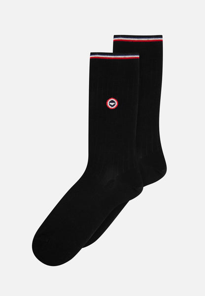 Lot de 3 chaussettes noir et bleu marine mi-hautes - Chaussettes Bleu Noir