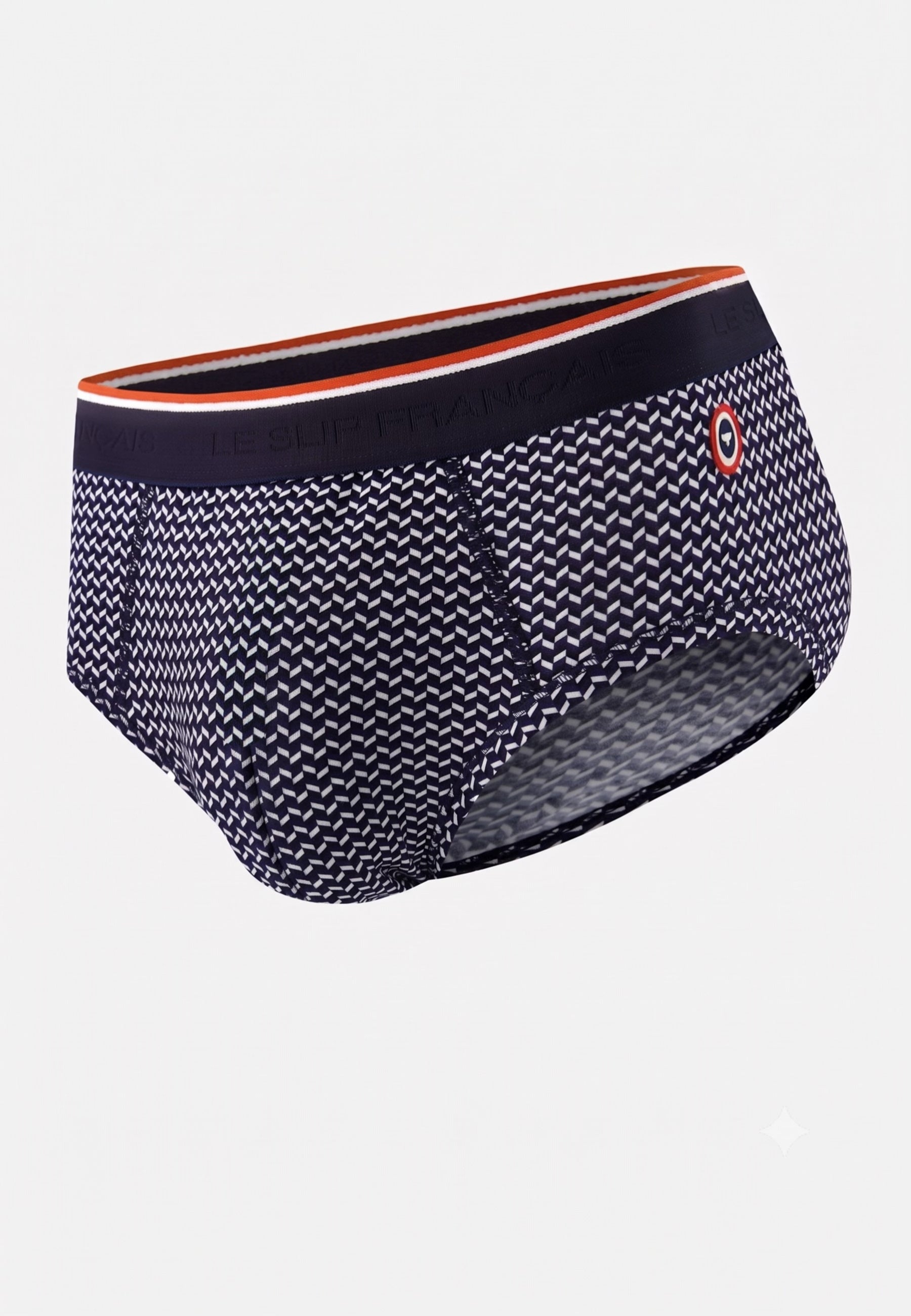 Slip marinière bleu en coton - Terrible Chevron