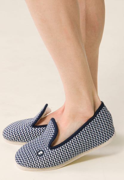 Chaussons d'intérieur en laine - Pantoufles Chevron Tricolore